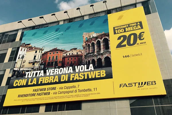 FASTWEB maxi affissione a Verona